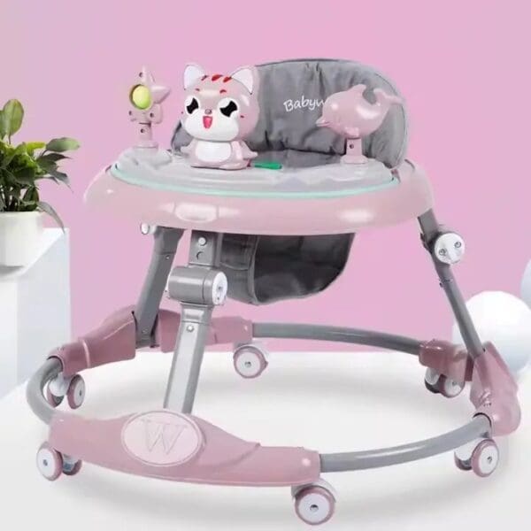 Folding Baby Walker, For Boys, Girls Learning-Sitting And Walking - Image 1