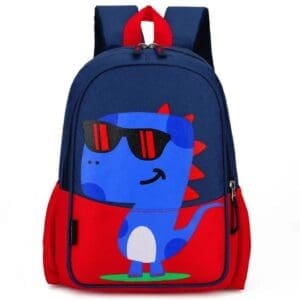 DINO WITH SPECTACLE BLUE and RED COLOR BAG