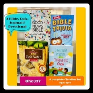 A Complete Christian Set for 9yrs ( A Bible, Quiz, Journal & Devotional for Girls)