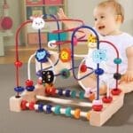 BEADING MAZE PRESCHOOL WOODEN ROLLER TOY