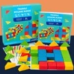 WOODEN TRIANGLE BUILDING BLOCKS FOR KIDS HANDS ON COORDINATION