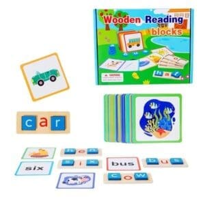 WOODEN READING BLOCKS PRACTICE FOR EARLY LITERACY