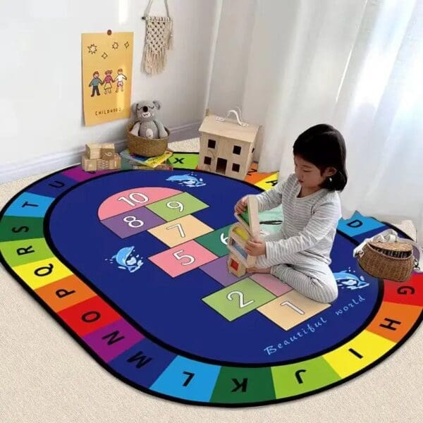 Classroom Montessori Learning Mat For Preschools And Homes (Oval) - Image 1