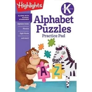 Alphabet Puzzles Practice Pad Kindergarten (Highlights Learn on the Go)