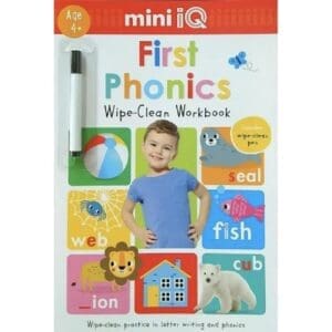 First Phonics Wipe-Clean Workbook Mini IQ, Age 4+