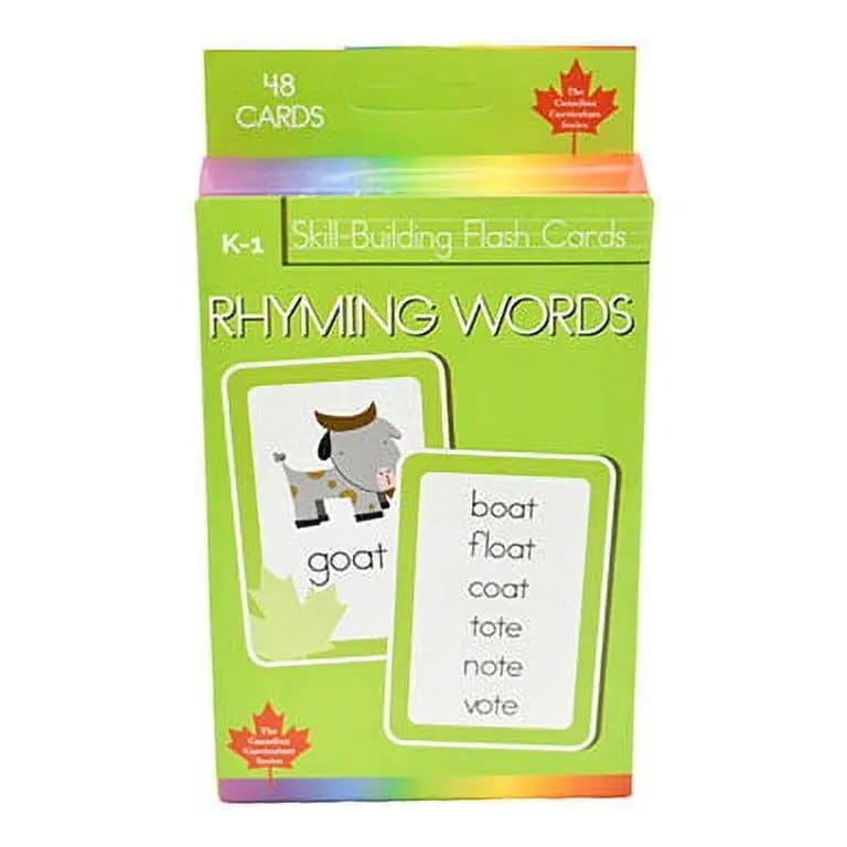 798.Jpg Rhyming Words Skill Building Flash Cards Grade K-1 Age 5+ Canadian Curriculum Series - Image 1