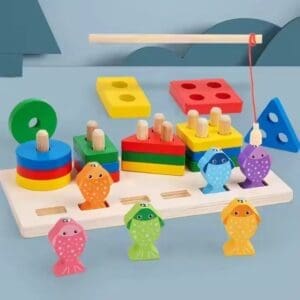 Fishing Games for Kids | Building Blocks Column Fishing Set