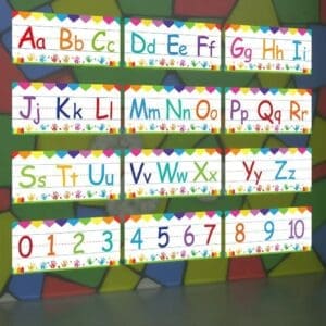 ABC AND 123 WALL STICKERS 12PCS PACK