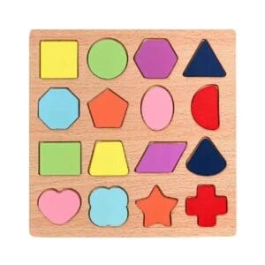 WOODEN GEOMETRIC COLOR and SHAPE BOARD