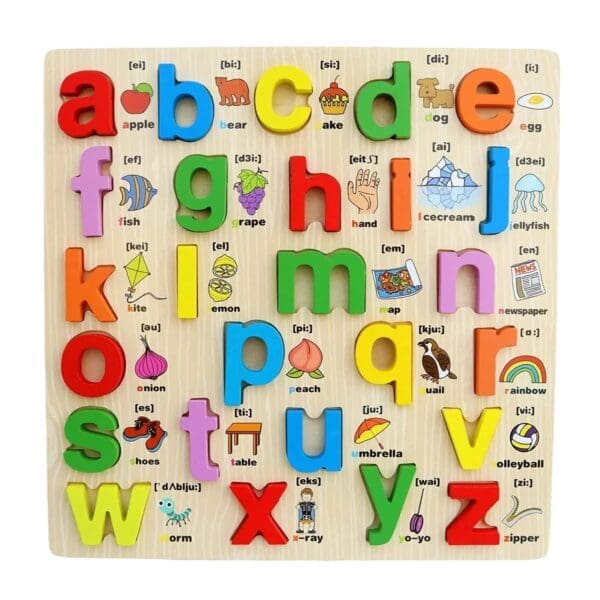 Wooden Lower Case Phonics Abc Puzzle - Image 1