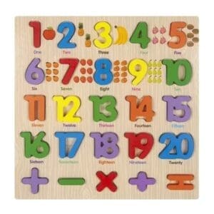 WOODEN NUMBER AND COUNTING BOARD PUZZLE
