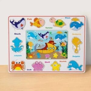 WOODEN PUZZLE SEA ANIMALS JIGSAW