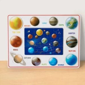 WOODEN PUZZLE SOLAR SYSTEM JIGSAW