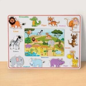 WOODEN PUZZLE WILD ANIMALS JIGSAW