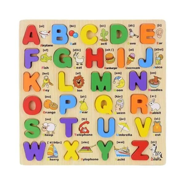 Wooden Upper Case Abc Phonics Puzzle - Image 1