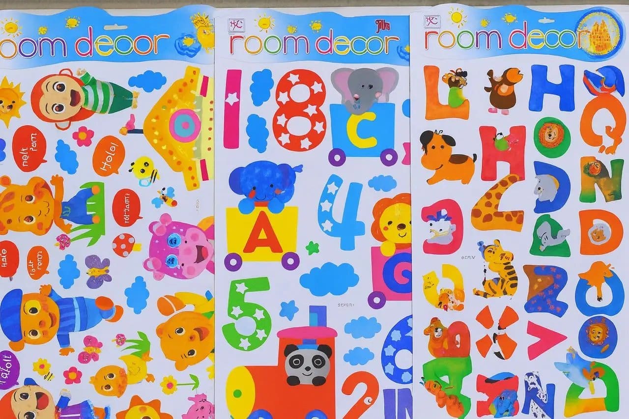 1384-1.Jpg 3-Pieces Bundle Classroom Decor Stickers, Size 75* 50Cm - Image 1