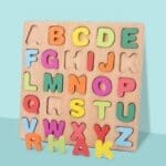 SMALL-SIZE WOODEN ALPHABET BOARD UPPERCASE
