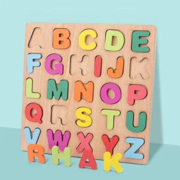 Small-Size Wooden Alphabet Board Uppercase - Image 1