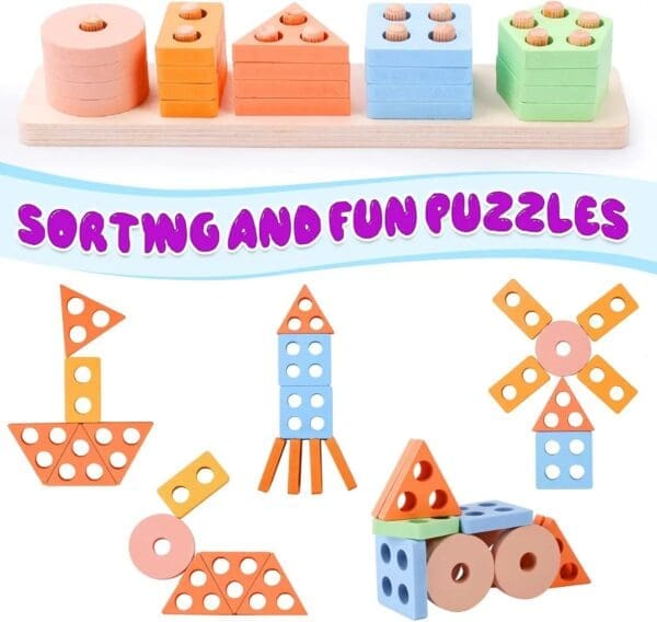 Five Column Geometry Matching Shapes Games - Image 1
