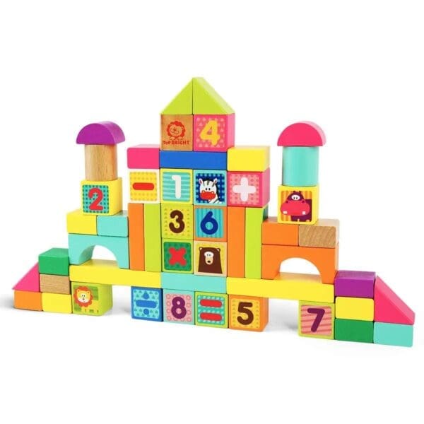 34 Pcs Wooden Bricks For Little Beginners - Image 1