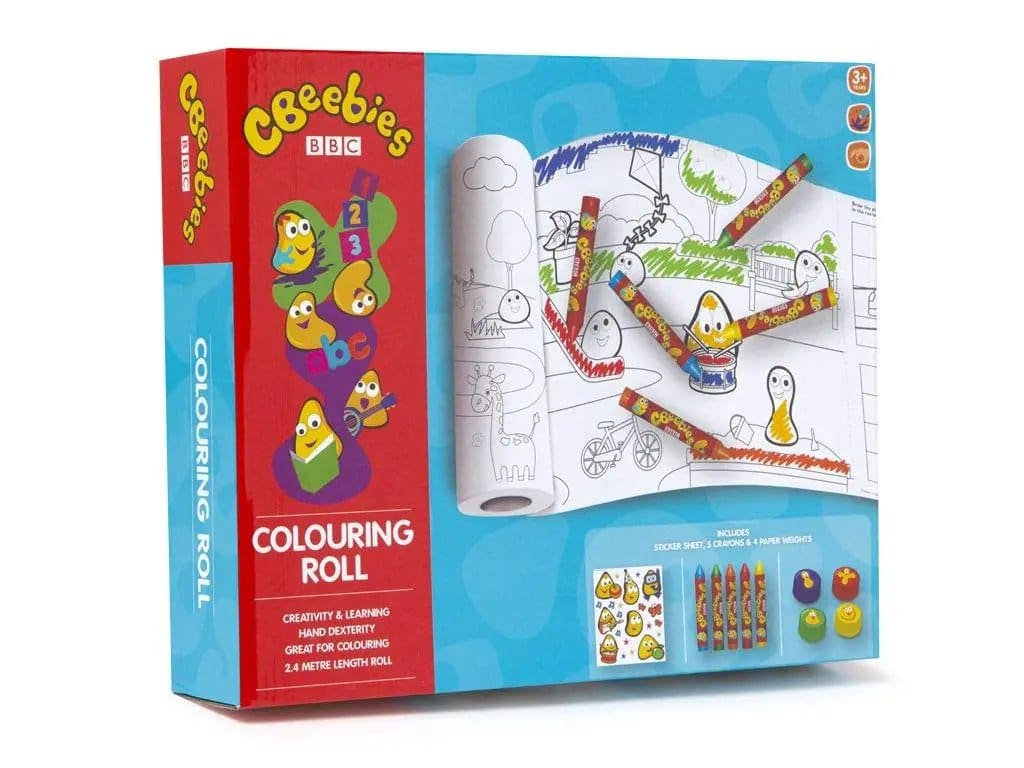 1487.Jpg Colouring Roll Set With Sticker Sheet, Crayons &Amp;Amp; Paper Weights - Image 1