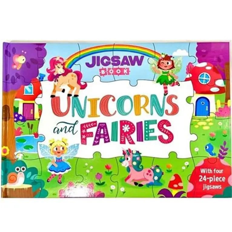 1502.Jpg Jigsaw Book: Unicorns And Fairies Hardcover - Image 1