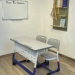 Double sitting fire board desk top desk for primary and JHS