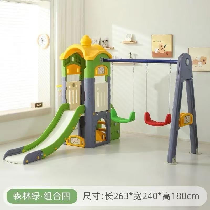 Ff4B796795F01324895Ec1Be875F09B6 Indoor Kids Slide And Double Swing Play Set For Kids Age 1-6Yrs Years Copy - Image 1