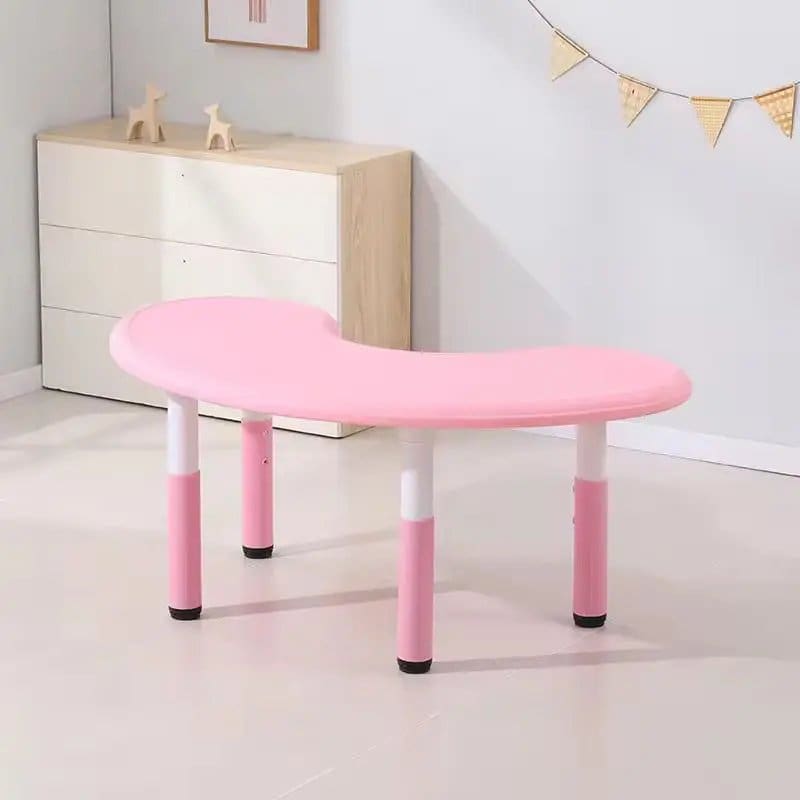 1554.Jpg Preschool Plastic Mini Arc Adjustable Table Size: 120*66*48-60Cm - Image 1