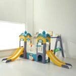 ALL COMPLETE PRESCHOOL DOUBLE SLIDE, SWINGS AND HOUSE PLAY SET size:390*360*180cm
