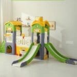 PRESCHOOL DOUBLE SLIDE HOUSES PLAY SET size:390*225*180cm