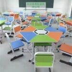 SIX UNIT MONO DESKS SET