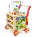 WOODEN ACTIVITY TODDLER PUSH WALKER BOX SET