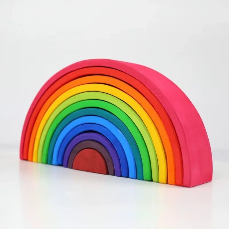 1628.Jpg Wooden Rainbow Stacking Game For Todders - Image 1