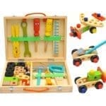WOODEN CARPENTERY KITBOX FOR PRETEND PLAY HANDS-ON GAMES