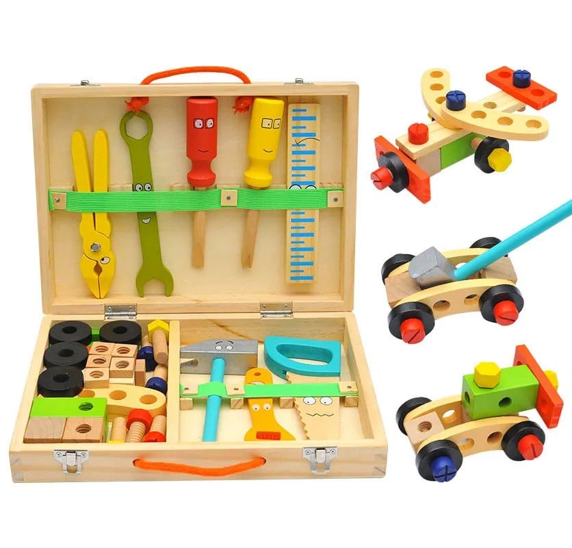 1630.Jpg Wooden Carpentery Kitbox For Pretend Play Hands-On Games - Image 1