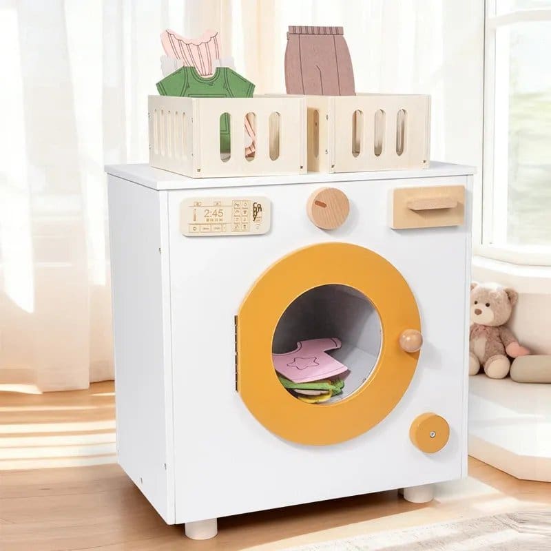 1639.Jpg Wooden Pretend Frontload Washing Machine For Kids - Image 1